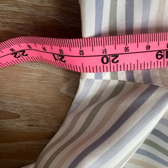 ✨Talbots 100% Cotton Striped Button-Down Shirt 12 | Sage/Blue/Oat Classi… - Picture 8 of 11